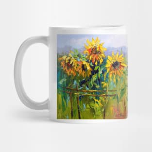 Sunflowers and wind Mug